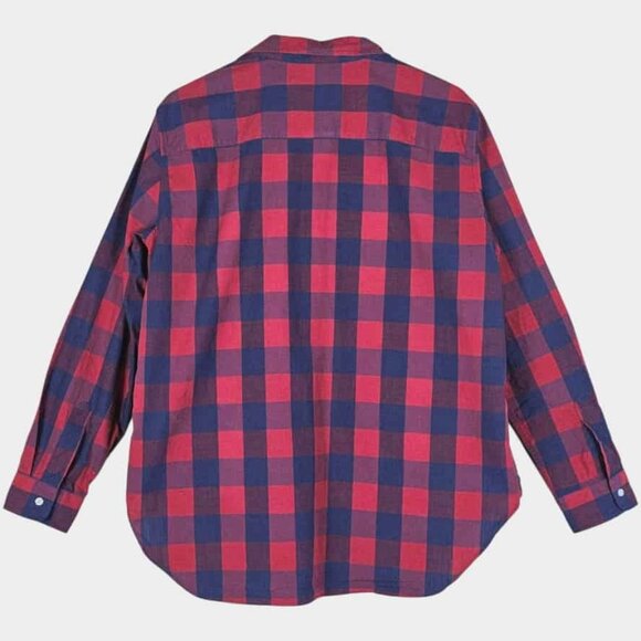 Frank & Eileen 'Frank' Buffalo Plaid Cotton Shirt $248 Red and Navy Size XL - Picture 4 of 10
